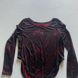 Virus Red Asymmetrical Blouse